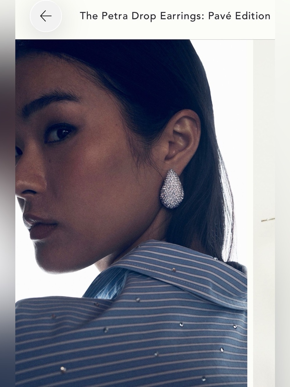 Anthropologie Earrings Pave Crystal NEVER WORN PERFECT CONDITION Nwot never worn